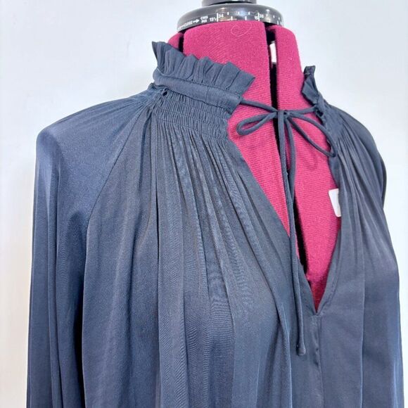 Current Air Aurelie Navy Pleated Mini Dress sz S - Picture 10 of 13